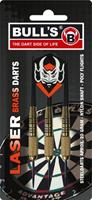 BULLS Dartpfeile, Laser Brass Darts, 3er-Pack, 20 Gramm, rot/schwarz