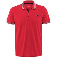 Fila Herren Kurzarm Tennispolo Button Piro, rot, M, M