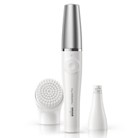 Braun FaceSpa Pro SE910 2-in-1 Beatuy-Gerät zur Gesichts-Epilation Epilierer Weiß, Silber