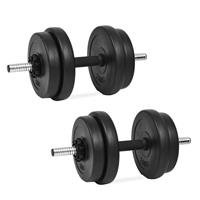vidaXL Hantelset 14-tlg. 20 kg Schwarz