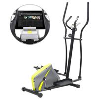 vidaXL Magnetischer Crosstrainer mit Pulsmessung Grau