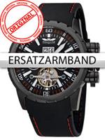 Perigaum Ersatzband Silikon P-1108-IB schwarz-rot schwarze Schliesse