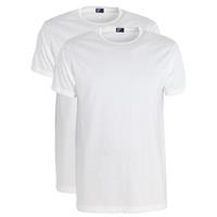 Derby T-shirt met ronde hals in 2-pack