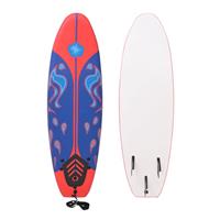 vidaXL Surfboard blauw en rood 170 cm