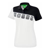 Erima 5-C Poloshirt Damen white/black/dark grey