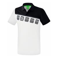 Erima 5-C Poloshirt white/black/dark grey