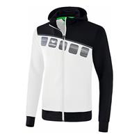 Erima 5-C Trainingsjacke mit Kapuze white/black/dark grey