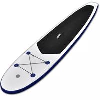 vidaXL Stand up paddle board opblaasbaar met accessoires blauw en wit