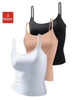 vivance active Top met spaghettibandjes van zacht microvezel (Set van 3)