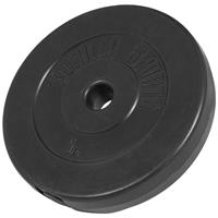 Halterschijf 5 kg Kunststof (zwart)