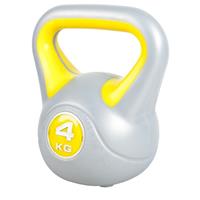 Kettlebell 4 kg Kunststof Trendy (grijs/geel)