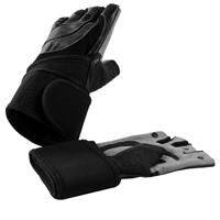 Gorilla Sports Leren Fitness Handschoenen Met Polsbandage