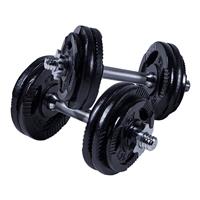 Dumbellset - Halterset - Gripper Gietijzer zwart - 30 kg - Gorilla Sports