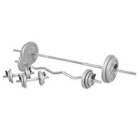 Gorilla Sports Halterset 108 kg Gietijzer - Veersluiting 30 mm