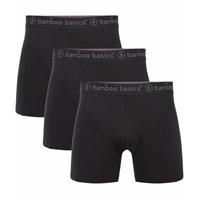 Bamboo basics Herren Boxer Shorts RICO, 3er Pack - atmungsaktiv, Single Jersey, Schwarz