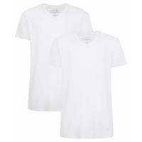 Bamboo Basics T-Shirts Velo V-hals (2-pack) - Wit