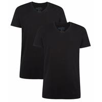 Bamboo Basics T-Shirts Velo V-hals (2-pack) - Zwart