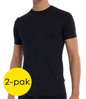 Claesen's T-Shirt Round Neck Blue Stretch Two Pack ( CL 1021)