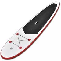 vidaXL Stand up paddle board opblaasbaar met accessoires rood en wit