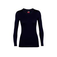 icebreaker 260 Tech LS Crewe Thermoshirt Dames Marineblauw