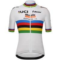 Santini BOELS DOLMANS WORLD CHAMPION 2019 fietsshirt met korte mouwen, voor heren, Maat