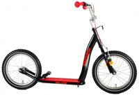 Roller 16 Zoll Kinderrad in Schwarz Rot Tretroller