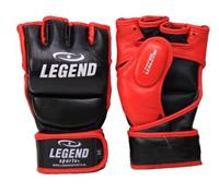 Legend MMA-handschoenen met duim zwart/rood