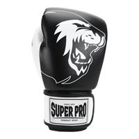 Super Pro Boxhandschuhe "Undisputed", Größe S, Schwarz-Weiß