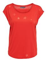 ONLY Burnout Sports T-shirt Dames Rood