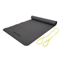 TPE Yogamat - Fitnessmat - 183 x 61 x 0,4 cm - Antraciet