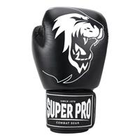 Super Pro Combat Gear Warrior kickbokshandschoenen zwart