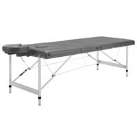 vidaXL Massagetafel met 4 zones 186x68 cm aluminium frame antraciet