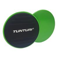 Tunturi Core Sliders buikspiertrainer set 18 cm groen