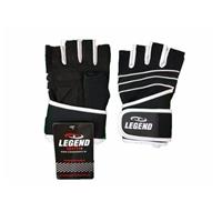 Legend Sports Fitness handschoen legend grip zwart wit 