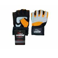 Legend Sports Fitness Handschoenen Legend Grip Oranje/Grijs Maat: XS