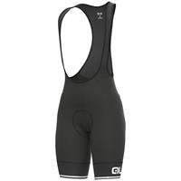 Alé Women's Solid Blend Bib Shorts  - Schwarz - Weiß 