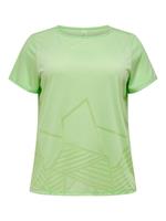 Only Curvy Bedrukt Sport T-shirt Dames Green