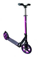 Muuwmi Scooter, Rollen 215 mm, 86-97 cm, T-Griff, großes Trittbrett, schwarz-pink, OneSize