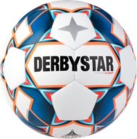 Derbystar Stratos S-Light 290g Leicht-Fußball weiß/blau/orange