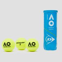 Dunlop australian open tennisballen 3-pack geel