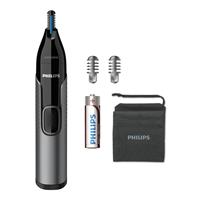 Philips NT3650/16 Nasenhaar-, Ohrenhaar- und Augenbrauenhaar-Trimmer, schwarz/grau