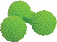 Schildkröt 960151 - Fitness Massage Duo Set, Duo-Ball mit Noppen plus Massageball mit Noppen Ø 60mm, Grün, Selbstmassage-Set, zur Muskelentspannung,