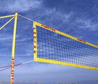 Pro Beach volleybalnet 8,5m/9,5m mobiel opstelling