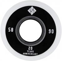 skatewielen Team 58 mm 90A polyurethaan zwart/wit 4 stuks