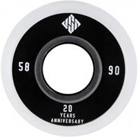 USD skatewielen Team 58 mm 90A polyurethaan zwart/wit 4 stuks