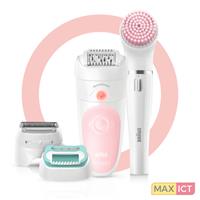 Braun Personal Care Silk-epil 5-875 BS SensoSmartT - Braun Silk-épil 5 Wet&Dry 81683690, Weiß, Pink, 28 Pinzette, Bikini, Vorderer Oberschenkel, Innere Oberarme, LED, Deutschland, Batteri