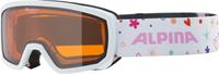 Alpina Scarabeo Junior Skibrille DH Farbe: 154 white/rose, Scheibe: DOUBLEFLEX HICON S2))