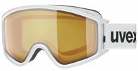 Uvex g.gl 3000 LGL Brillenträger Skibrille Farbe: 1030 white mat, lasergold lite/blue S2))