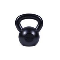 Kettlebell - Gietijzer zwart - 20 kg (extra stabiel)