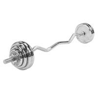 Gorilla Sports EZ-Curlset 35 kg Chroom - 30 mm